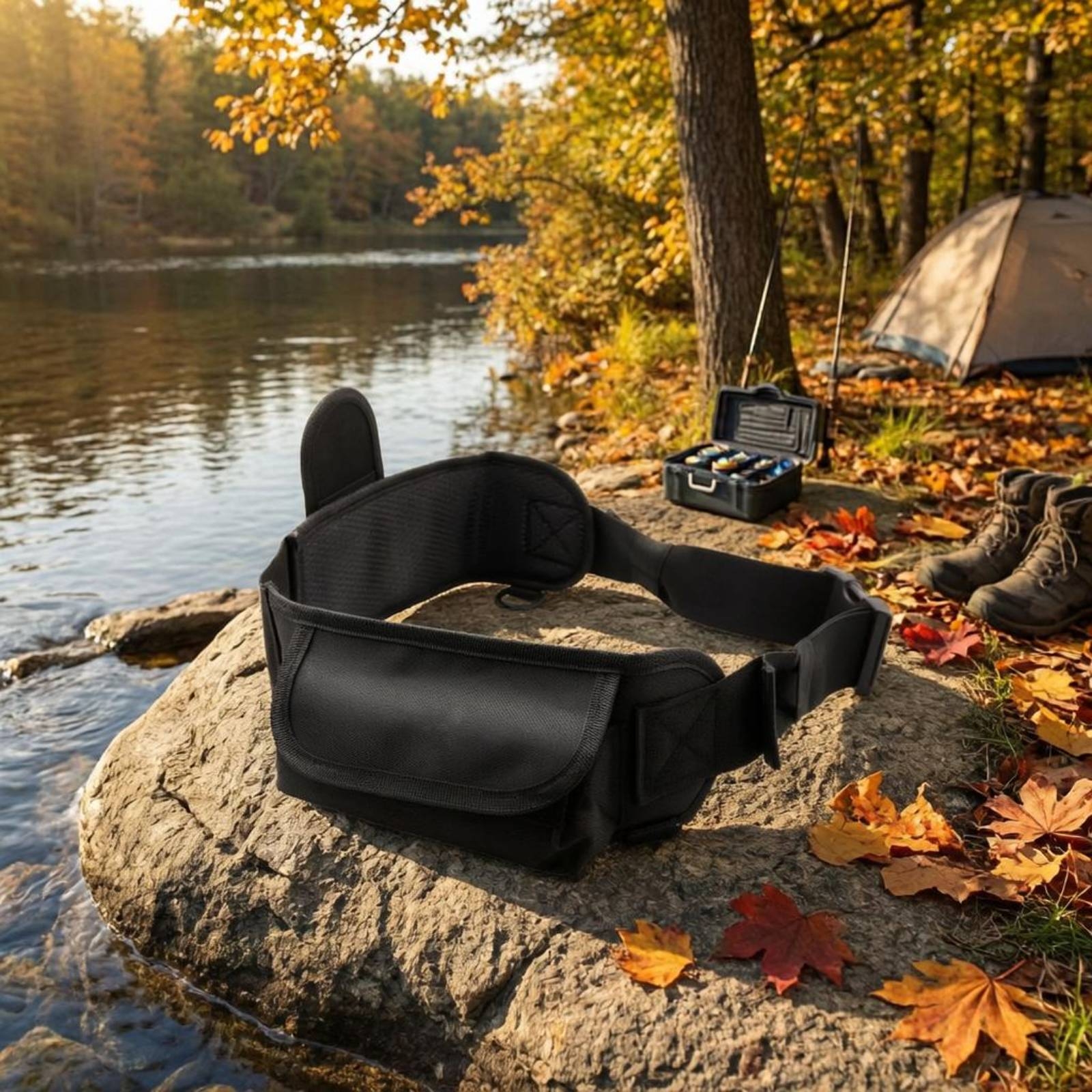 Fishing Belt - Fishing Waist Bag Flap Pockets Fishing