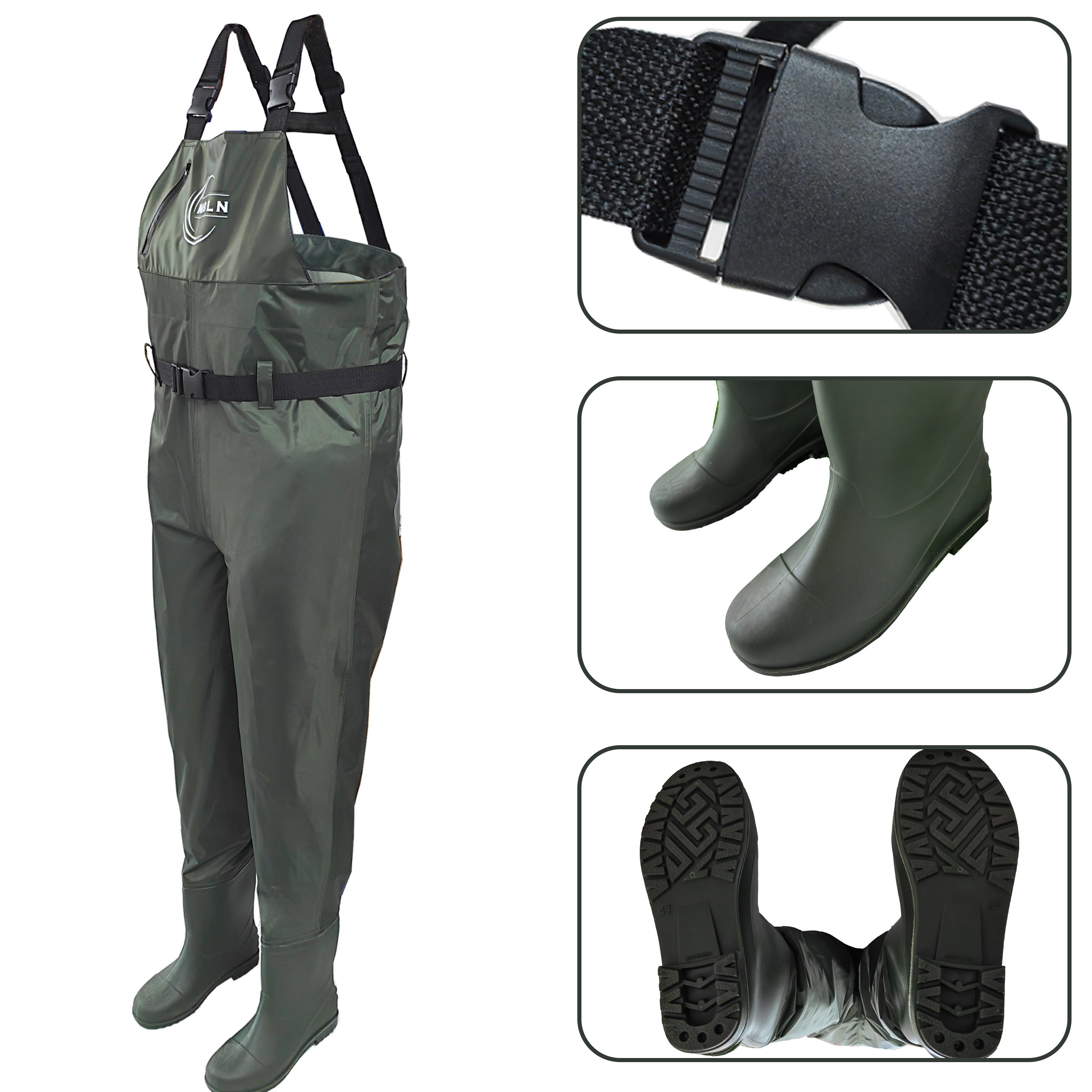 MBLN Fishing Chest Waders with - Fishing Waders ulasan dan harga