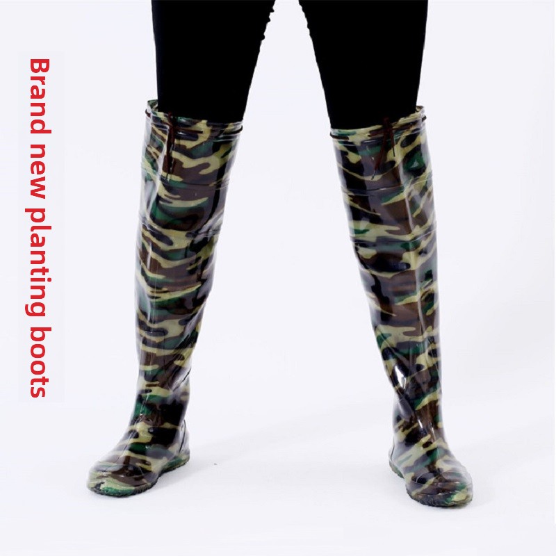 New Men's Long Tube Rain Boots - Fishing Boots ulasan dan harga