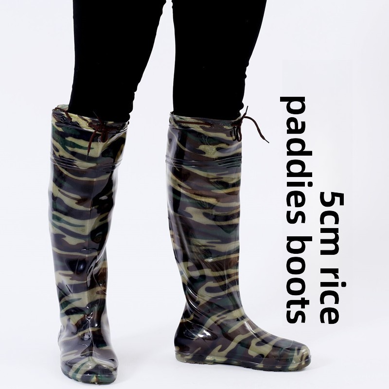 New Men's Long Tube Rain Boots - Fishing Boots ulasan dan harga