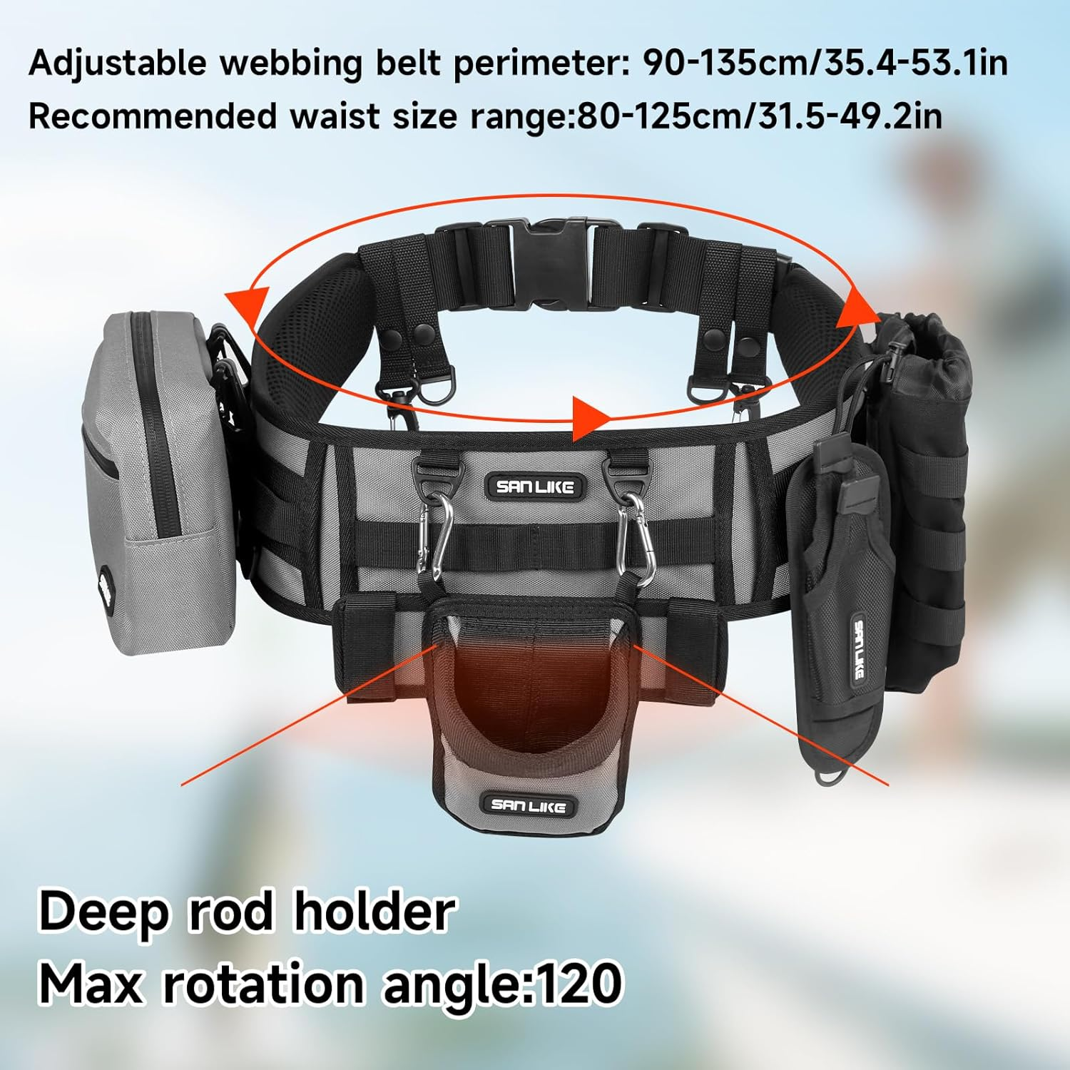 SANLIKE Fishing Belt Rod Holde - Fishing Belt ulasan dan harga