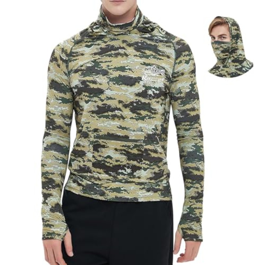 UPF 50+ Fishing Hoodie with Ne - Fishing Hoodie ulasan dan harga