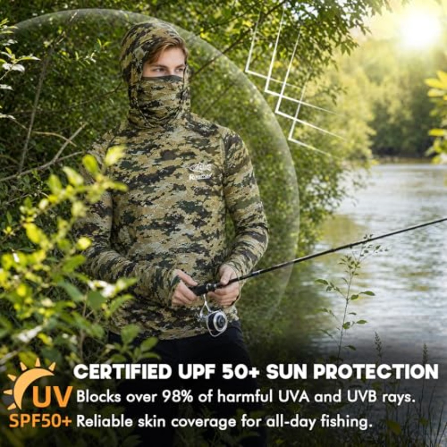 UPF 50+ Fishing Hoodie with Ne - Fishing Hoodie ulasan dan harga