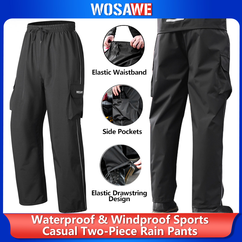 WOSAWE Motorcycle Rain Pants R - Fishing Pants Waterproof ulasan dan harga
