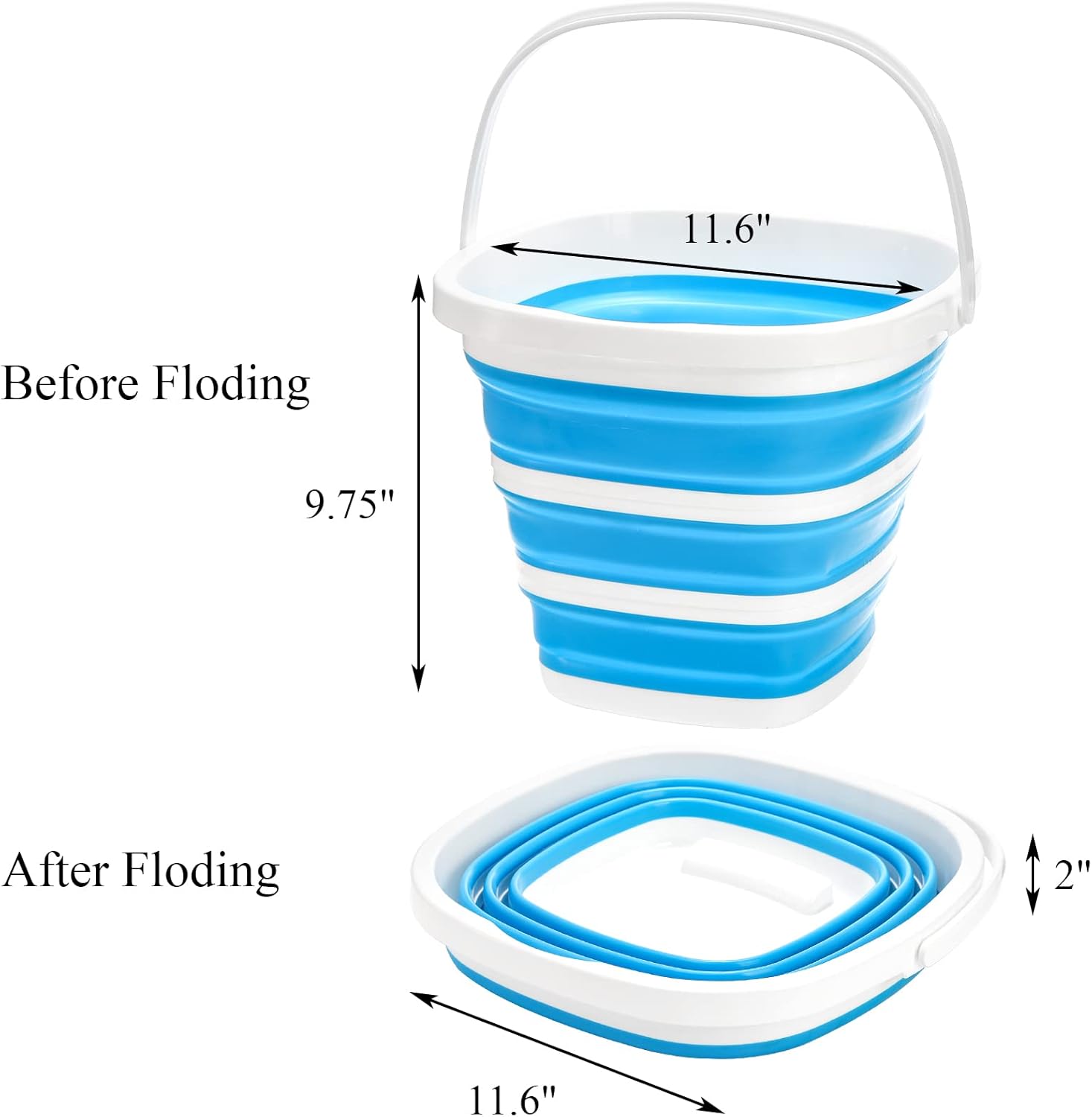 Collapsible Plastic Bucket 2 P - Fishing Backpack ulasan dan harga