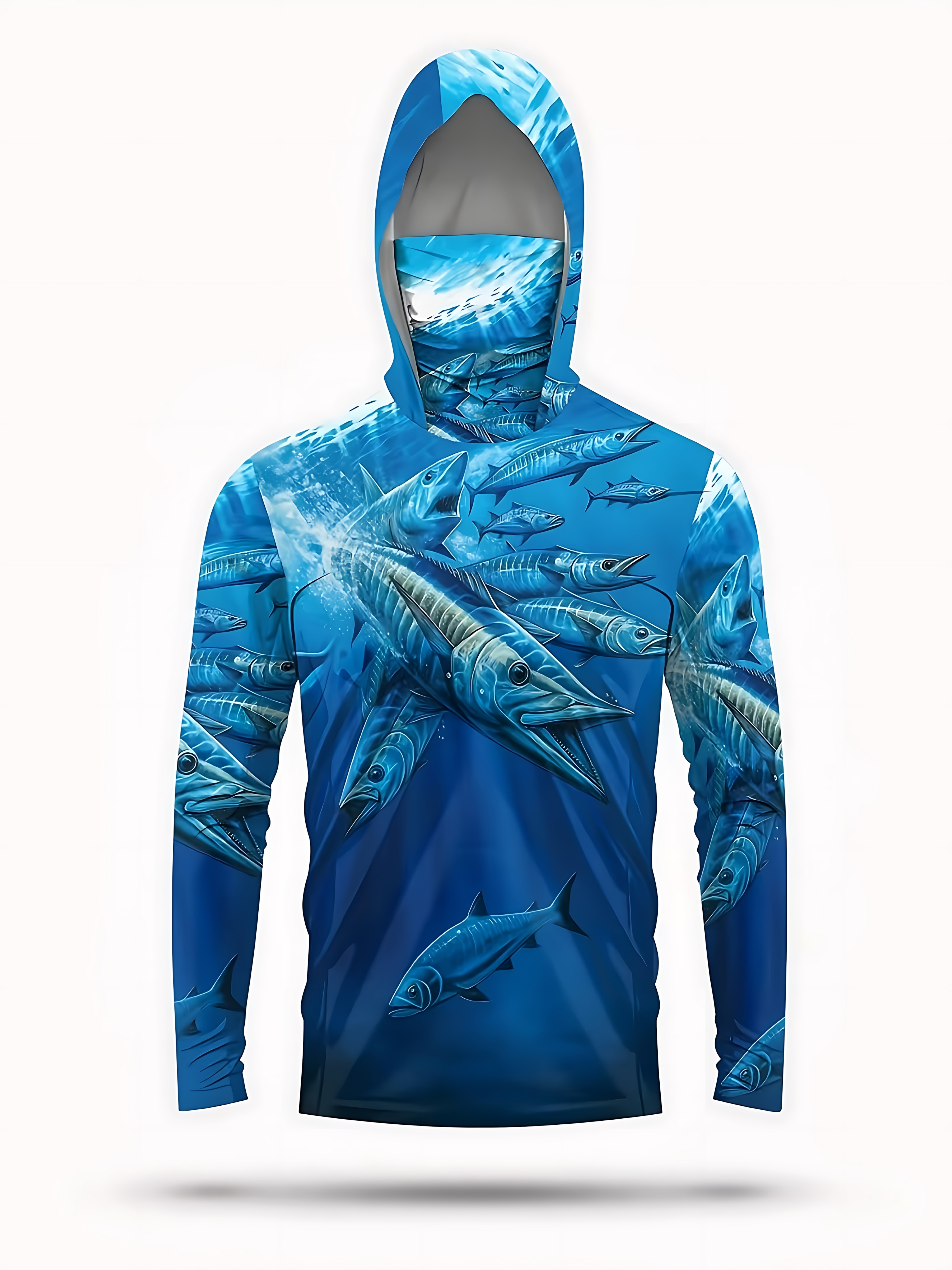 Fishing Shirt Hooded Men Fishi - Fishing Shirt Uv Protection ulasan dan harga