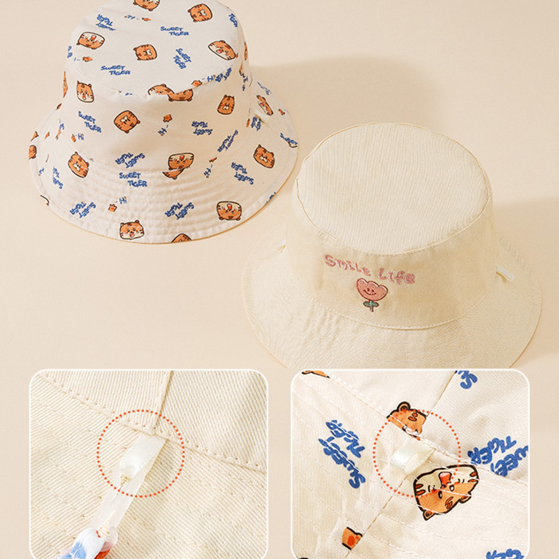 Letter Embroidered Baby Bucket - Fishing Hat ulasan dan harga