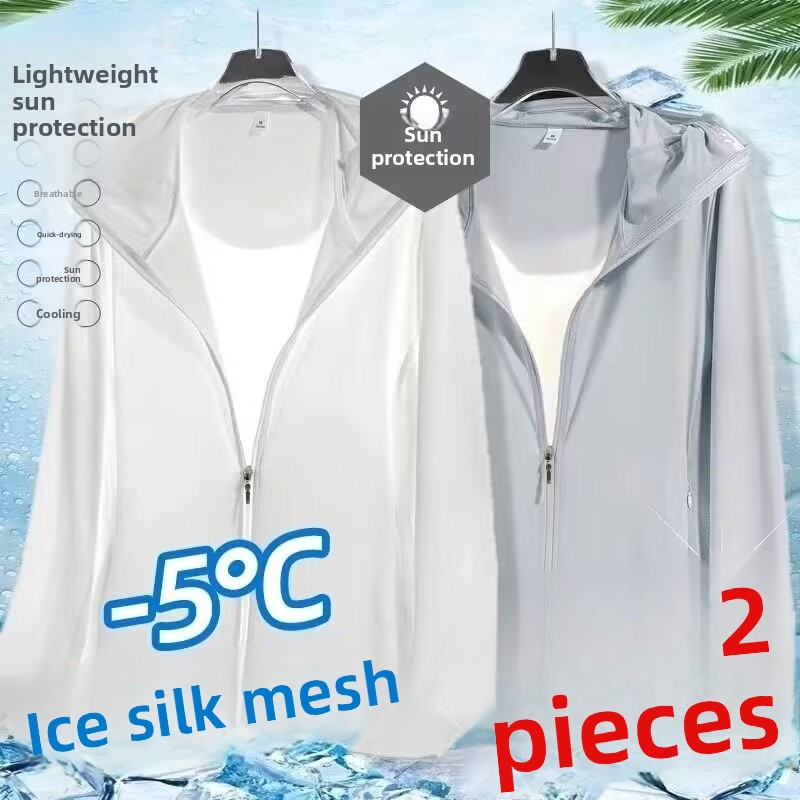 Ice Silk Men's Summer Thin Air - Fishing Shirt Uv Protection ulasan dan harga