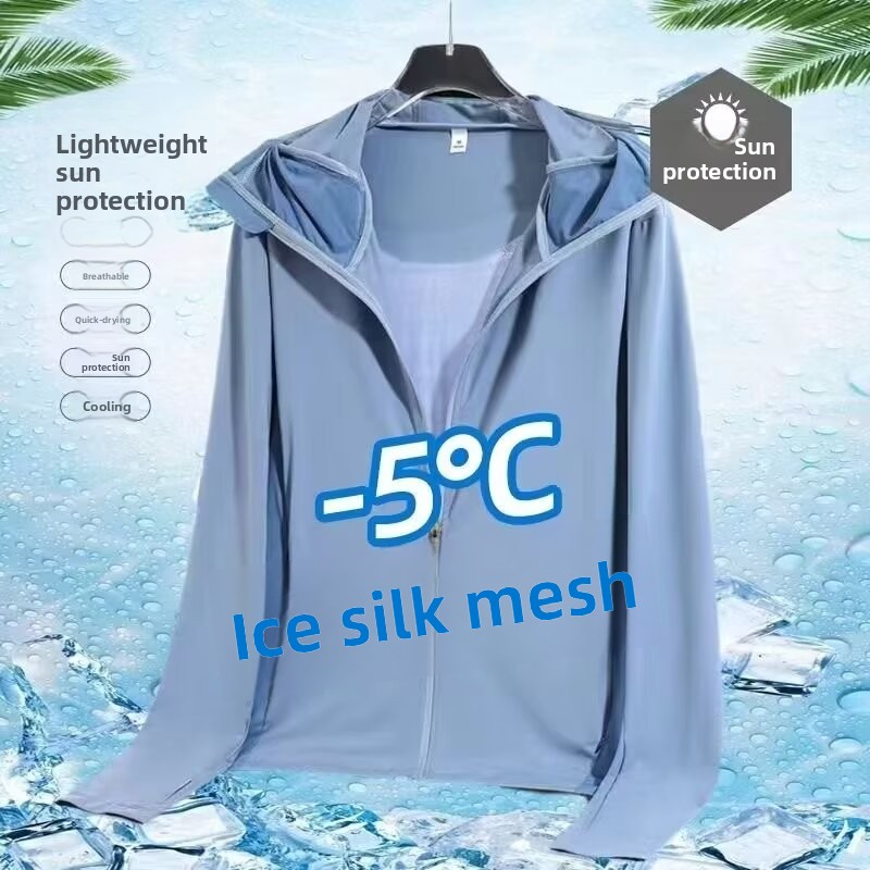 Ice Silk Men's Summer Thin Air - Fishing Shirt Uv Protection ulasan dan harga