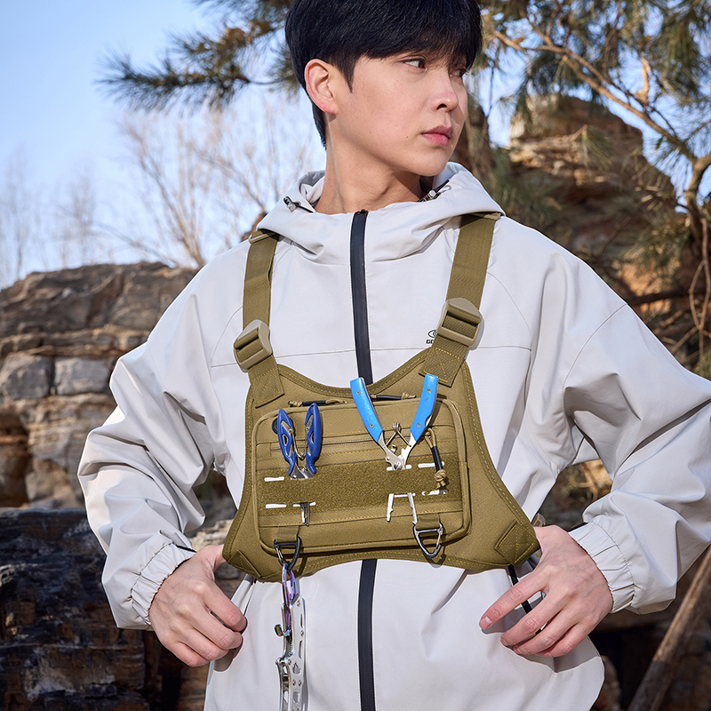 Tactical Front Chest Rig Bag V - Fishing Backpack ulasan dan harga