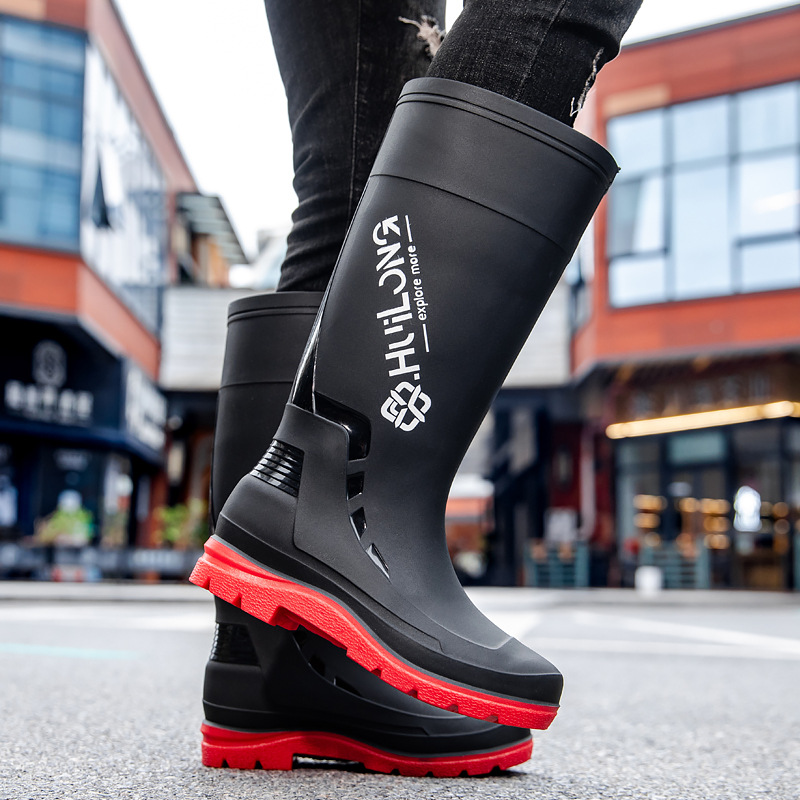 New Men's High-Tube Fleece-Lin - Fishing Boots ulasan dan harga