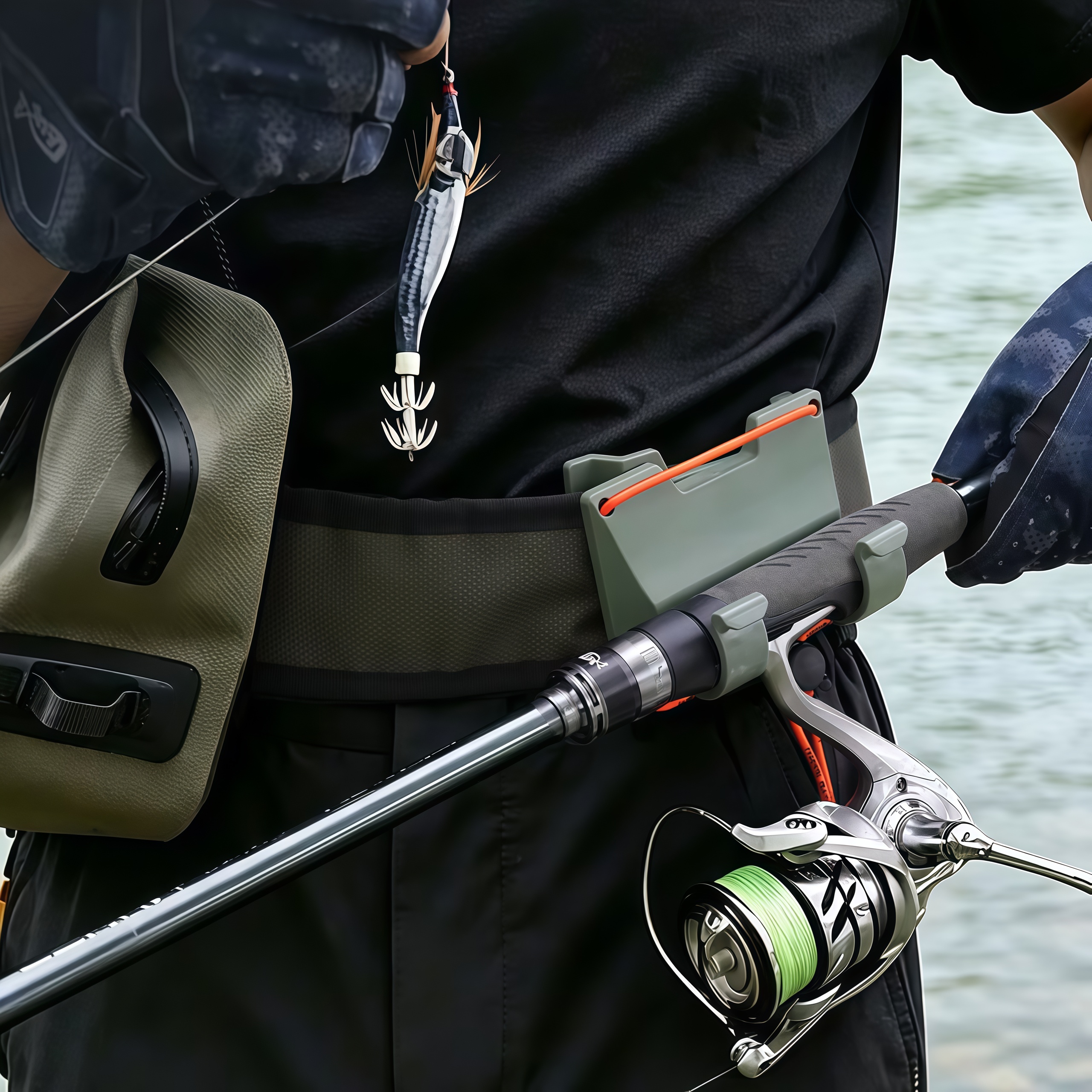 DEUKIO Outdoor Belt Clip Rod H - Fishing Belt ulasan dan harga
