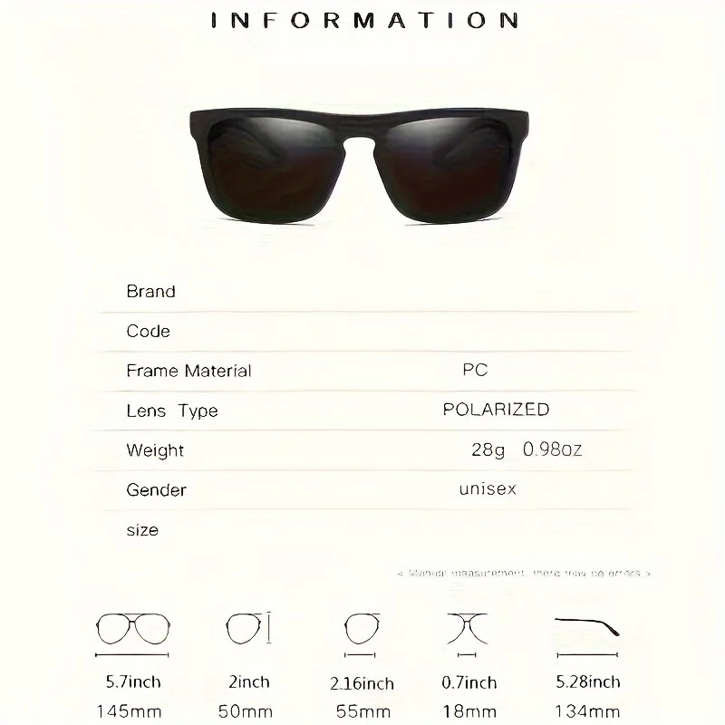 1/2pcs Square Sport Sunglasses - Fishing Sunglasses Polarized ulasan dan harga