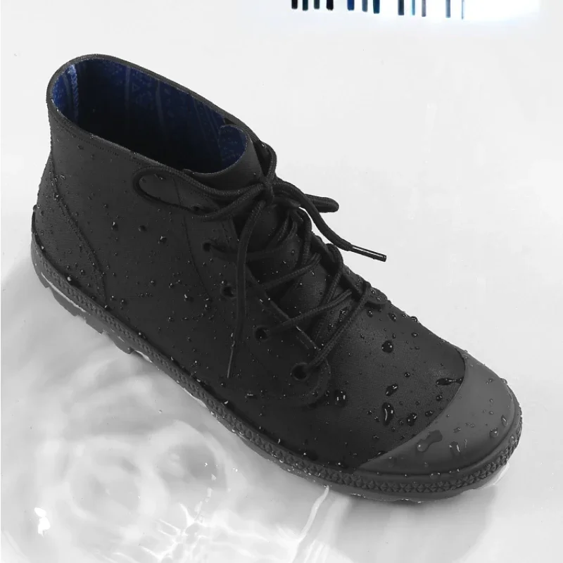 Winter Men Rain Boots Lace-up  - Fishing Waders ulasan dan harga