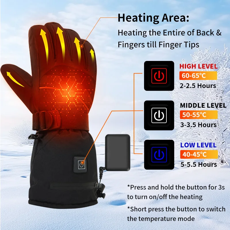 USB Rechargeable Heated Motorc - Fishing Gloves ulasan dan harga