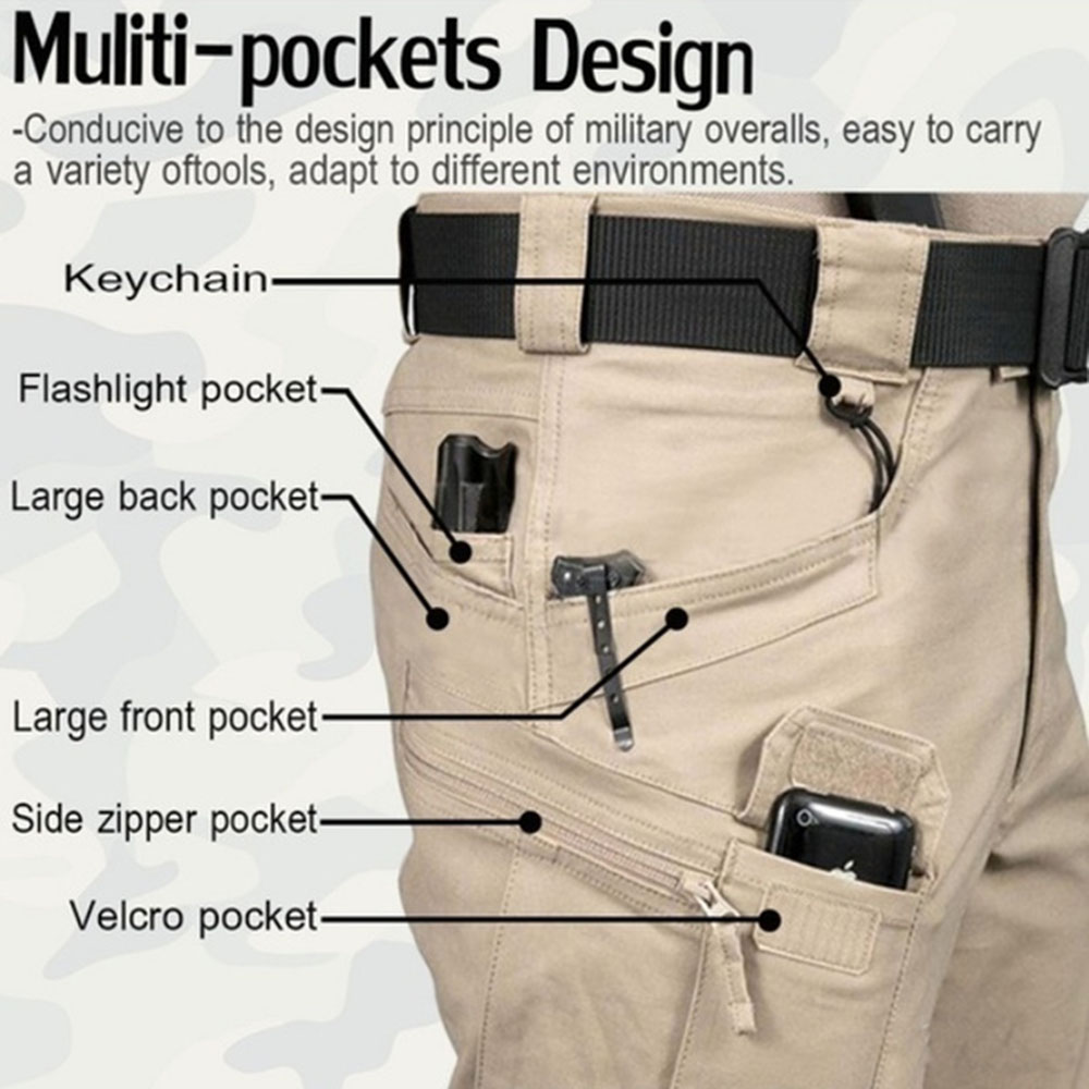 Men's Tactical Cargo Pants 6XL - Fishing Pants Waterproof ulasan dan harga